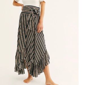 Free People Gia Asymmetrical Midi skirt